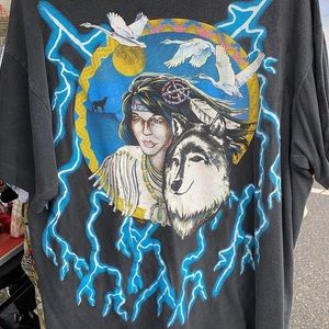 Rare Vintage American Thunder wolf lightning eagle